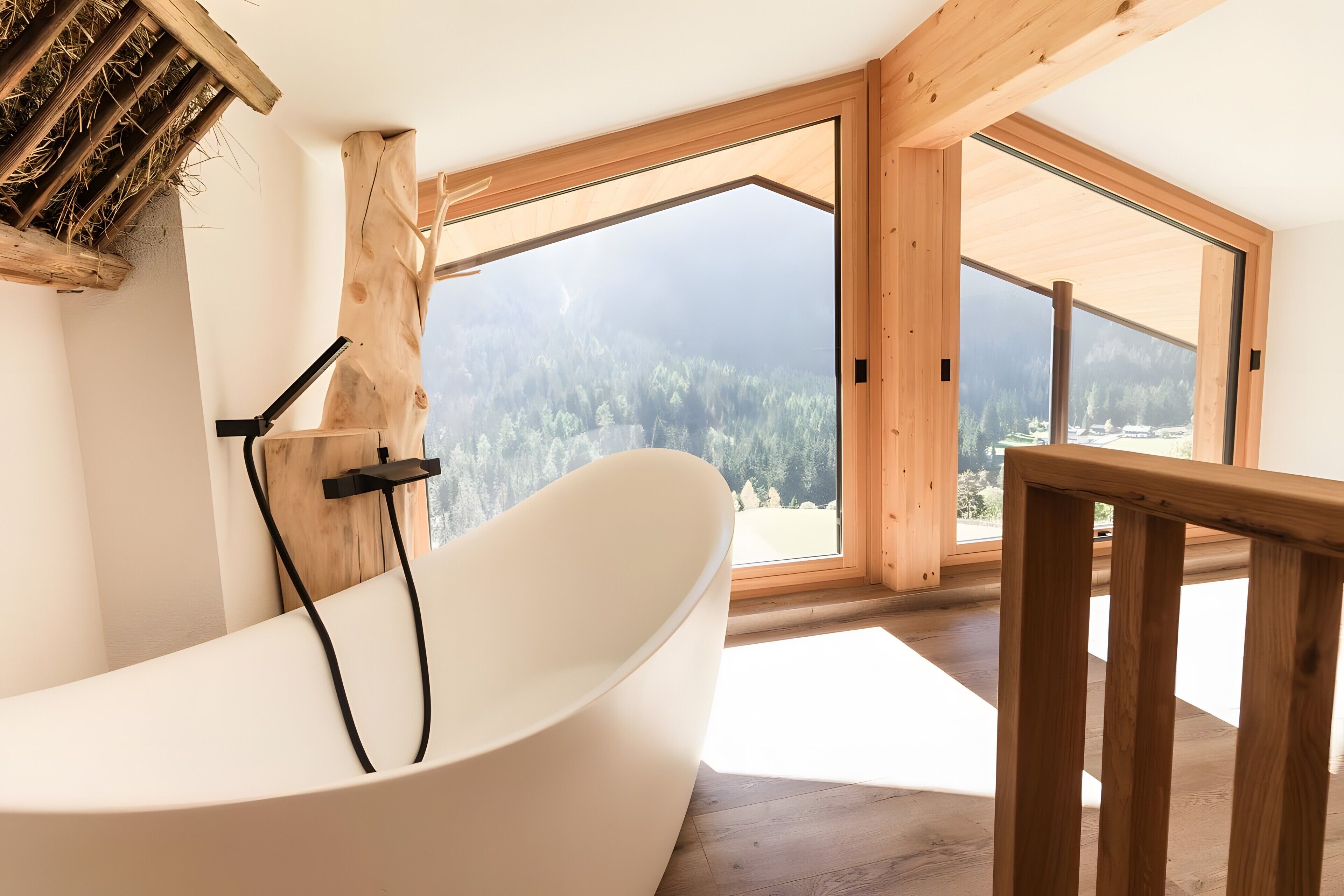 Shower, free toiletries, hair dryer, bathrobes