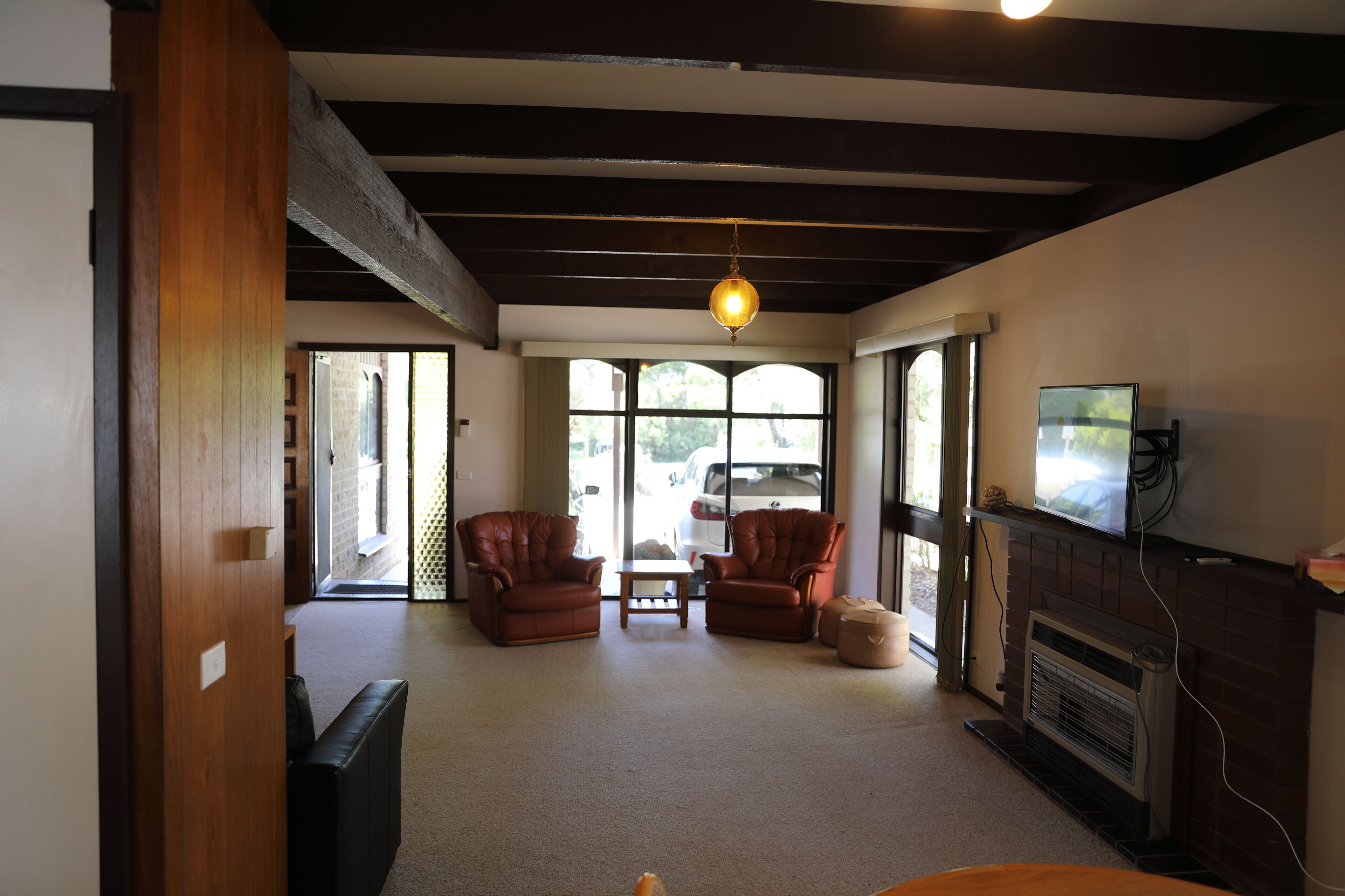 living room view from kitchen 