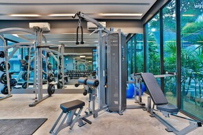 Appartement, 1 chambre, accessible aux personnes à mobilité réduite, balcon | Salle de remise en forme