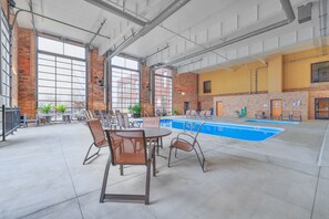 Indoor pool, a heated pool