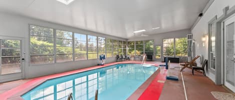 Indoor pool, a heated pool