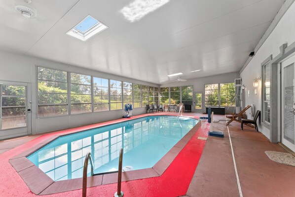 Indoor pool, a heated pool