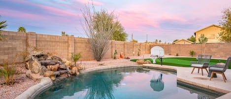 A heated pool