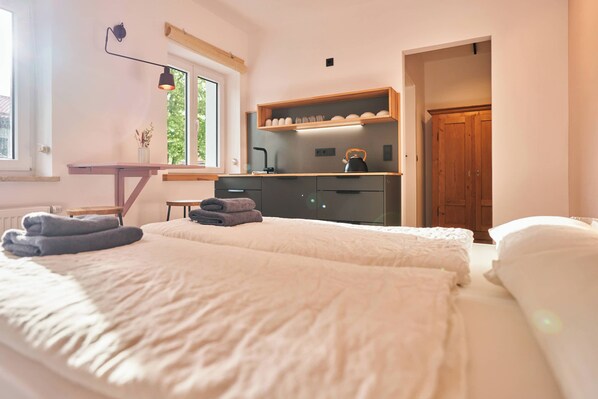 1 غرفة نوم وواي فاي مجانًا وملاءات أسرّة