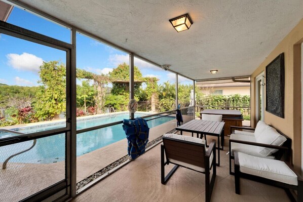 A heated pool
