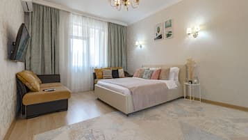 1 soverom, strykejern/-brett, wi-fi og sengetøy