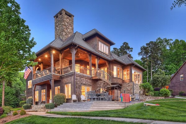 Exterior - Lakefront, Private Dock+Beach, Game Room | Sunset Shores Resort: The Grand House (Mooresville)