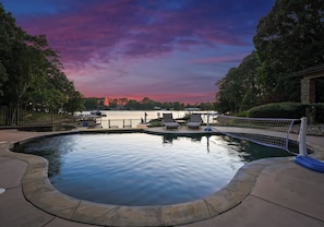 Pool - Lakefront Estate | Pool + Hot Tub + Dock + Sauna | Oasis at Ballycastle (Mooresville)