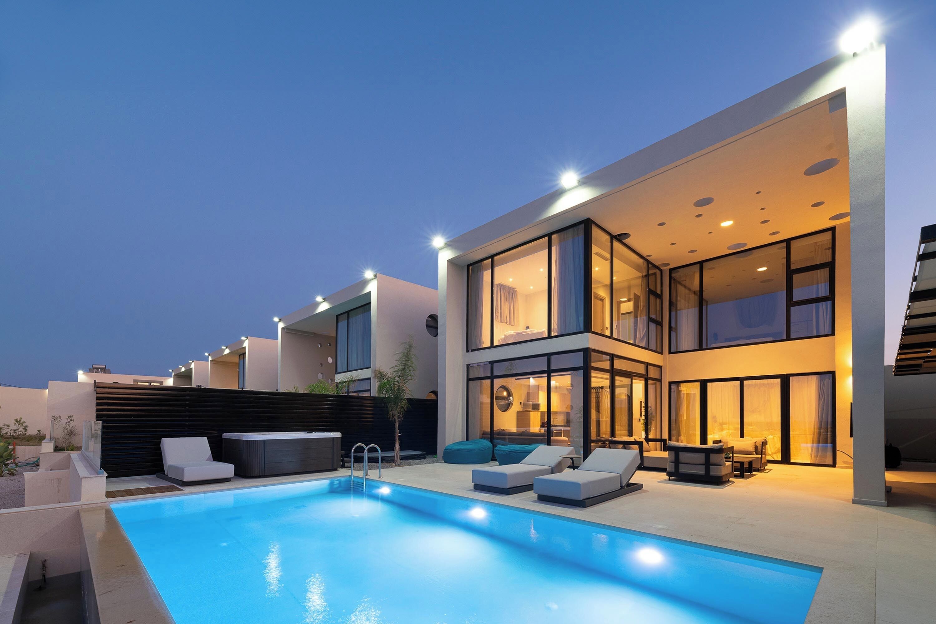 A heated pool