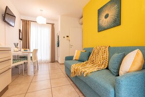 Apartment, 1 Bedroom | Living room - Tastefully Furnished Flat With Solarium (San Michele al Tagliamento)