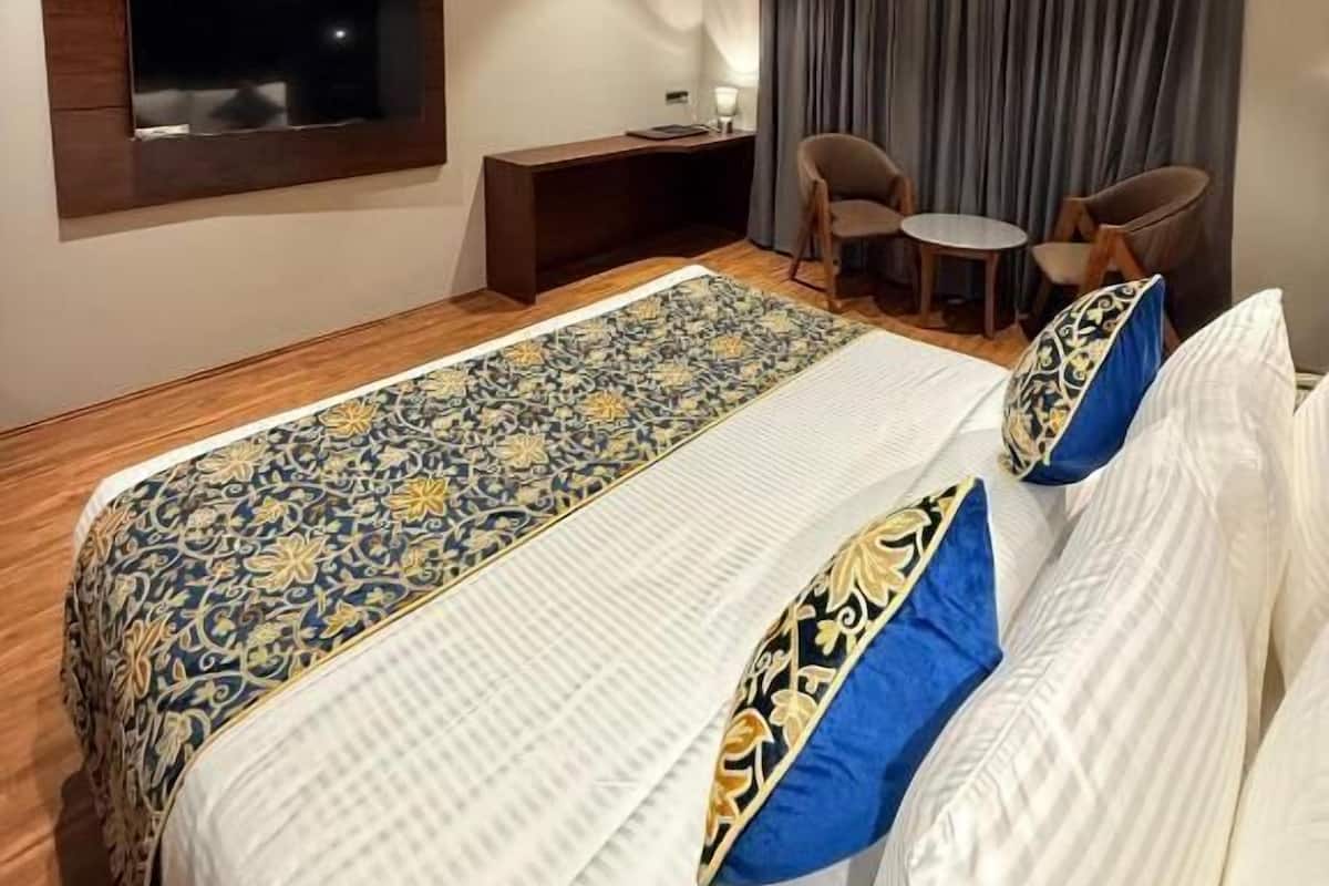 1 soveværelse, premium-sengetøj, skrivebord