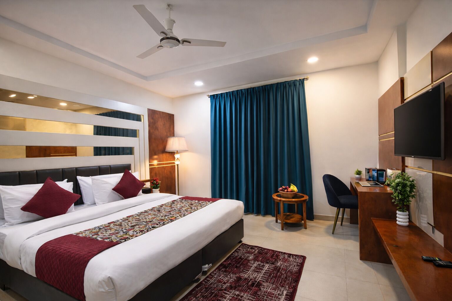 Studio Luxe With City View | 1 室のベッドルーム、エジプト綿のシーツ、高級寝具、羽毛の掛け布団