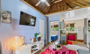 1 bedroom, iron/ironing board, travel crib, WiFi