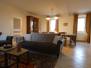 Televisión, chimenea y tenis de mesa 