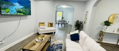 TV, fireplace, offices