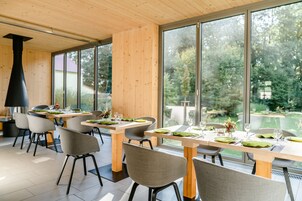 Farm to table cuisine, garden views 