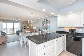 Interior - Adorable, spacious 2-bedroom oceanfront condo with free WiFi and a fabulous ocean view located directly on the Boardwalk! (Ocean City)