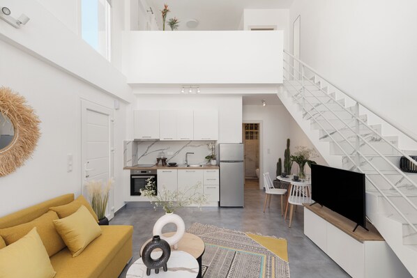 Villa Deluxe, 2 camas matrimoniales | Cocina privada | Refrigerador con congelador, horno y parrilla de estufa 