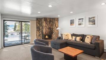 Televisión, chimenea