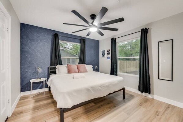 5 bedrooms, iron/ironing board, travel cot, WiFi