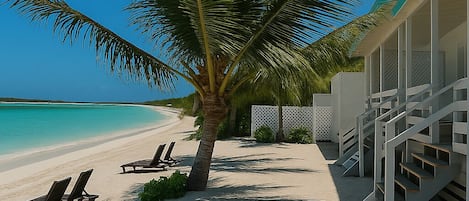Sun-loungers, beach towels