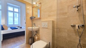 Hair dryer, towels