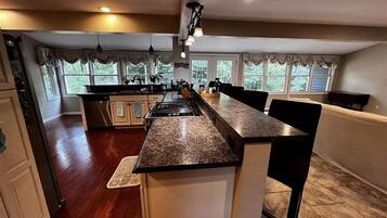 Microwave, oven, stovetop, dishwasher