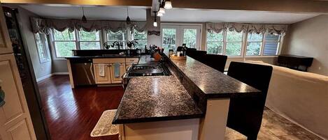 Microwave, oven, stovetop, dishwasher