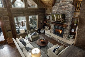 TV, fireplace, table tennis