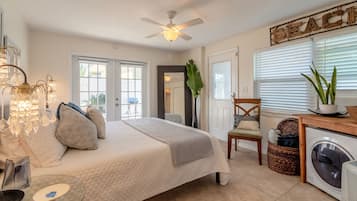 1 bedroom, iron/ironing board, travel crib, WiFi