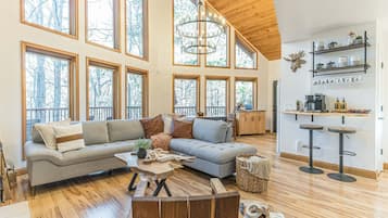 Smart TV, fireplace, video games