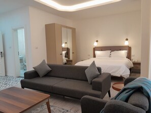 Studio Suite Deluks | 1 kamar tidur, seprai katun Mesir, dan seprai premium