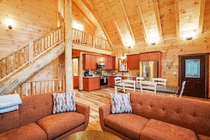 Fireplace - Red Fox Cabin | Hocking Hills, Hot Tub, EV Charger (Logan)