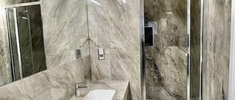 Hair dryer, towels