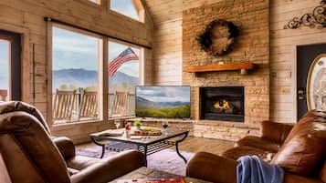 Smart TV, chimenea, videojuegos y libros