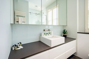 Hair dryer, towels