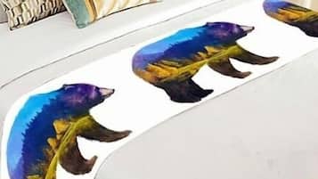 Individually decorated, individually furnished, laptop workspace