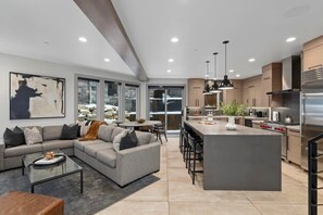 TV, fireplace, offices