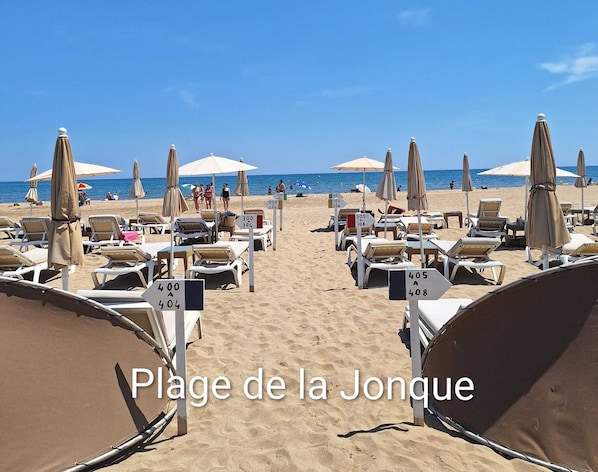 Sonnenschirme, Strandtücher