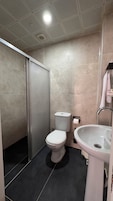 Free toiletries, hair dryer, slippers, bidet