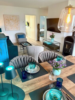 Interior - Achterdeck- Nah zum Strand mit Kamin und Balkon (Büsum)