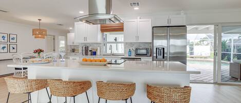 Microwave, oven, stovetop, dishwasher