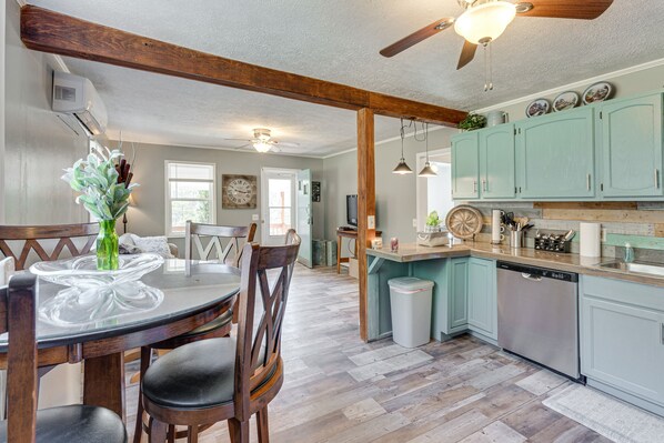 Cottage (2 Bedrooms) | Private kitchen - Lovely Smoky Mountain Cottage w/ Deck + Views! (Topton)