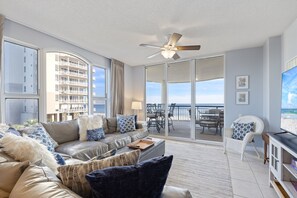 TV, DVD player, stereo - Coastal Elegance: Step Into Paradise at Beach Colony's Beachfront Condo! (Pensacola)