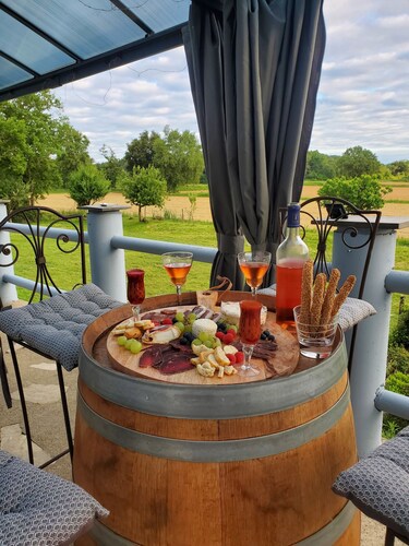 Studio Privé au Coeur des Vignobles du Sud-ouest Avec Piscine et Jacuzzi
