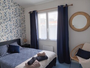 3 soverom, strykejern/-brett, reiseseng for barn og wi-fi (inkludert)