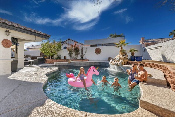 A heated pool