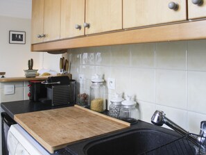 Fridge, microwave, dishwasher, coffee/tea maker