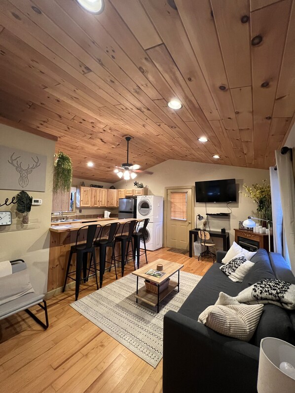 Living area - STARGAZER’S HIDEAWAY 5 MINUTES FROM DOWNTOWN BRYSON CITY (Bryson City)