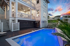 A heated pool